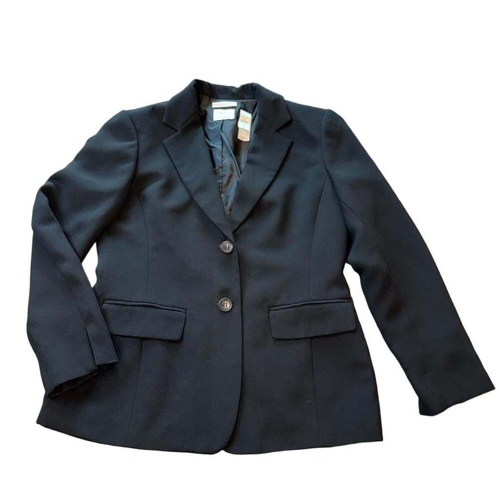 Emma James Women’s Petite Two Button Blazer Size 8 Black